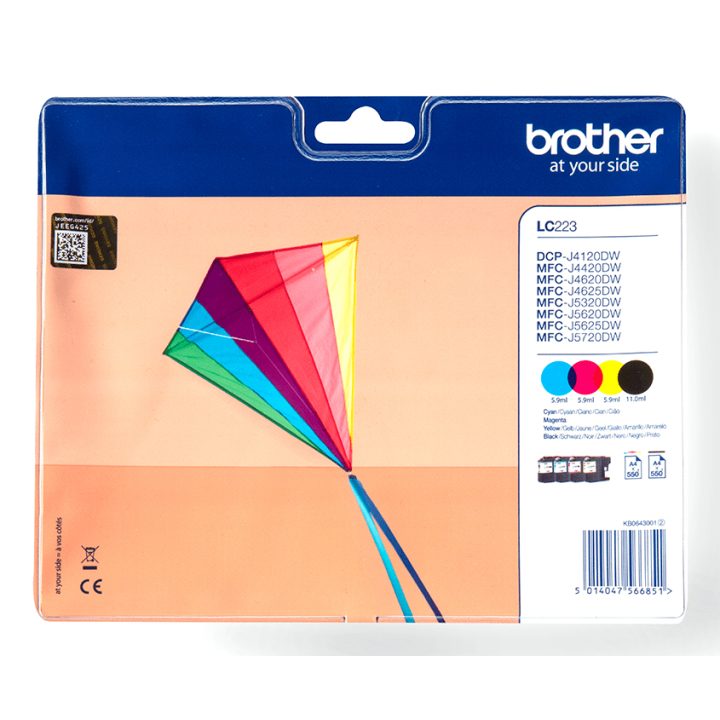 Brother LC-223VALBP Ink Cartridge 4 piece(s) Original Black, Cyan…
