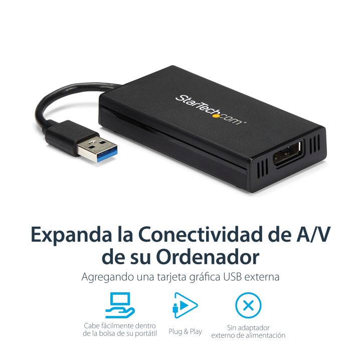 StarTech.com USB 3.0 to DisplayPort 4K Ultra HD Adapter - DisplayLink…