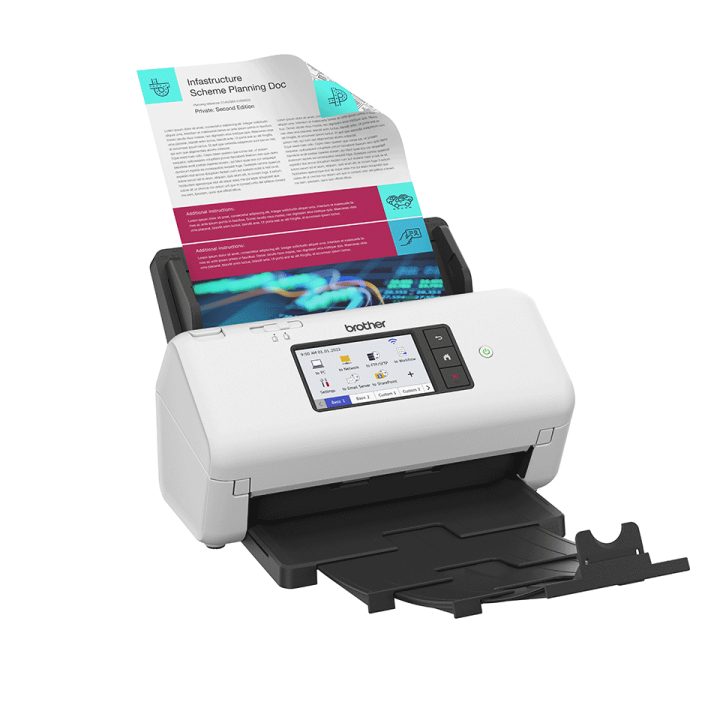 Brother ADS-4700W ADF Scanner + Sheet-Fed Scanner 600 x 600 DPI A4…