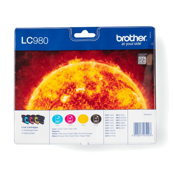 Brother LC980VALBP Ink Cartridge 4 piece(s) Original Black, Cyan…