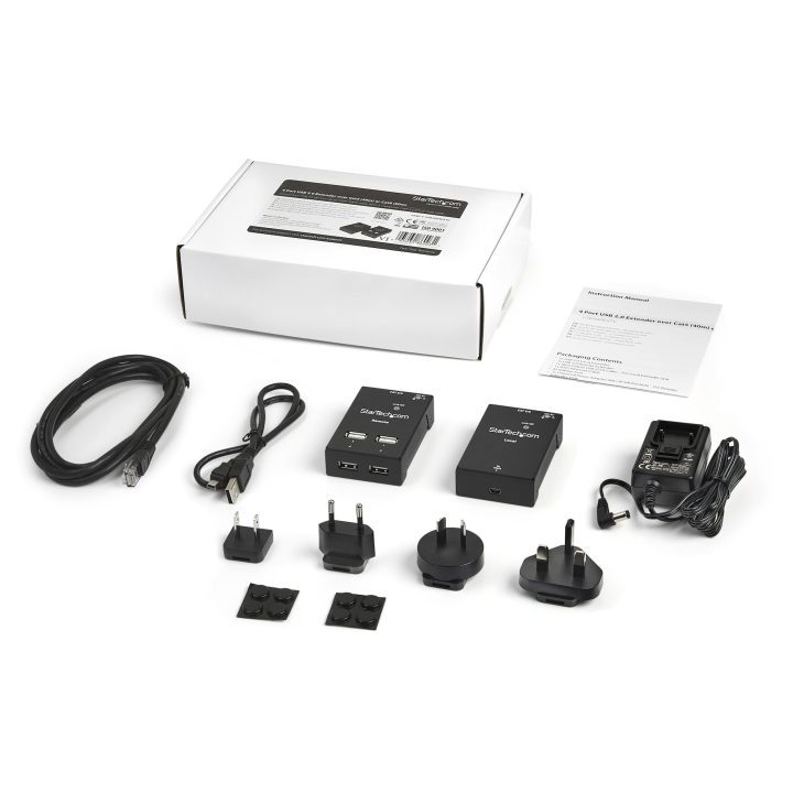 StarTech.com Extensor Alargador USB 2.0 de 4 Puertos por Cable Cat5 o…