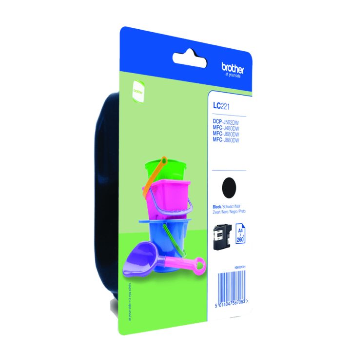 Brother LC221BKBP ink cartridge 1 piece(s) Original Standard yield…