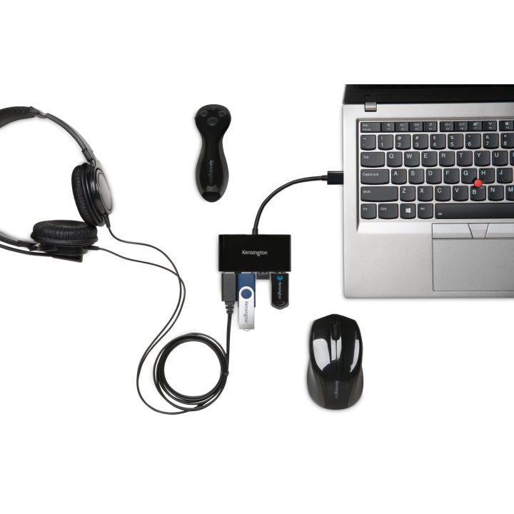 Kensington Hub USB 3.0 de quatro portas UH4000: preto