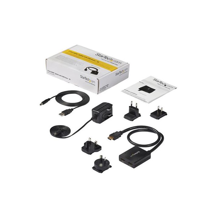 StarTech.com 2-Port HDMI Video Splitter - Powered 2x1 HDMI 4K 30Hz…
