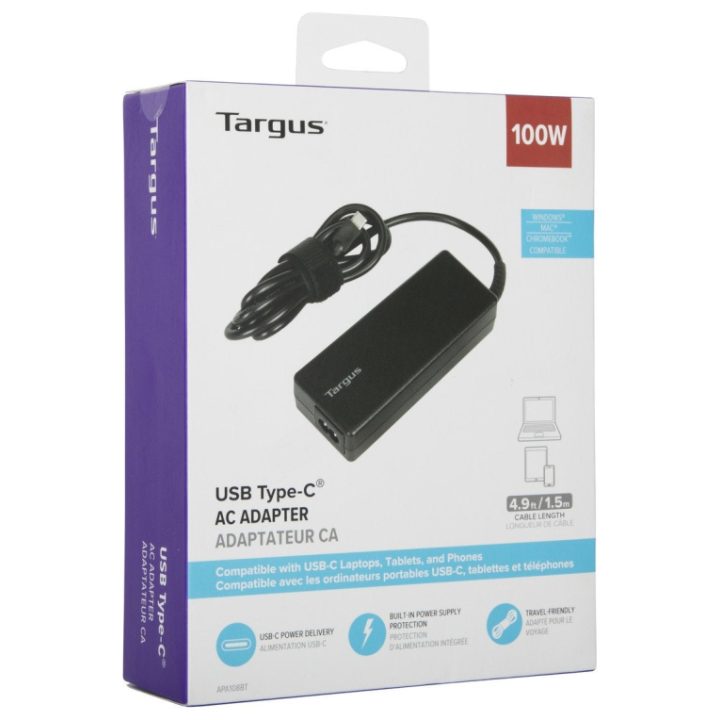 Targus APA108EU adaptador e inversor de corrente Interior 100 W Preto