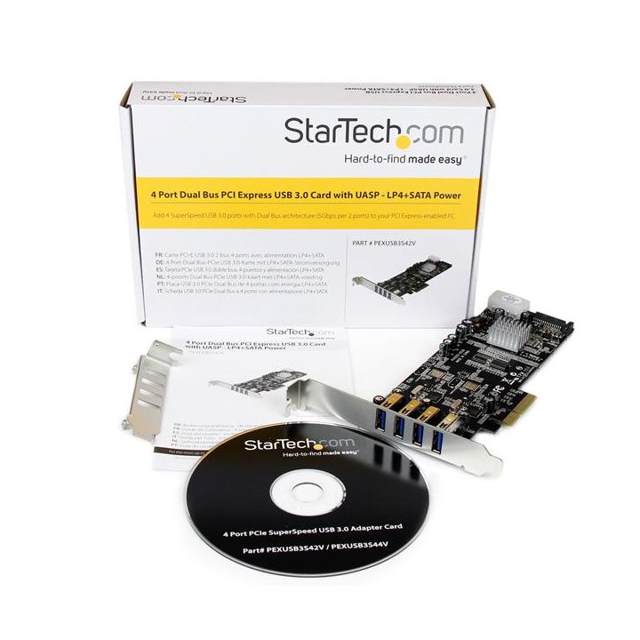 StarTech.com Tarjeta PCI Express con 4 Puertos USB 3.0 (5Gbps)