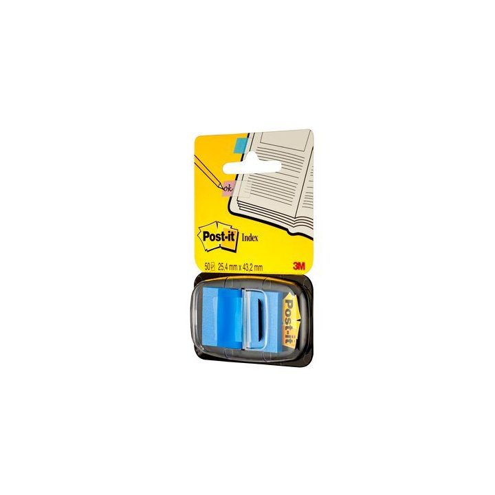 50 Blue Index Markers Dispenser Blister 25.4x43.2mm 680-2 Post-it…