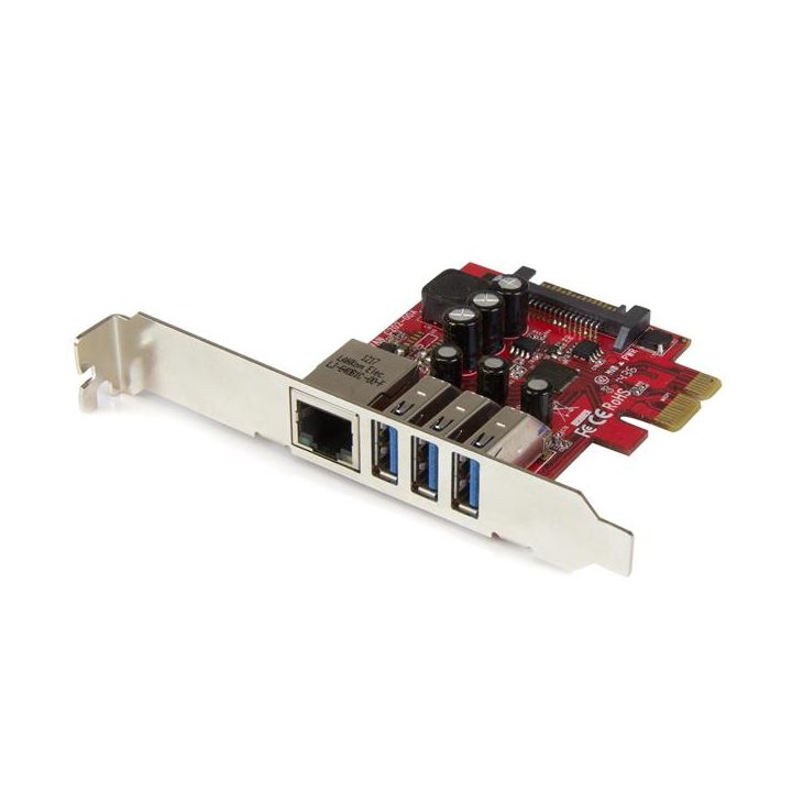 StarTech.com Gigabit Ethernet Network Adapter Card with 3-Port USB…