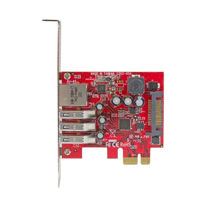 StarTech.com Gigabit Ethernet Network Adapter Card with 3-Port USB…