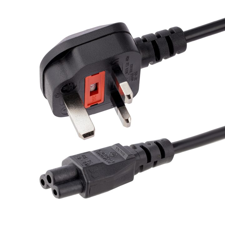 StarTech.com 1m Laptop Power Cable, BS1363 Plug to C5, 2.5A 250V…