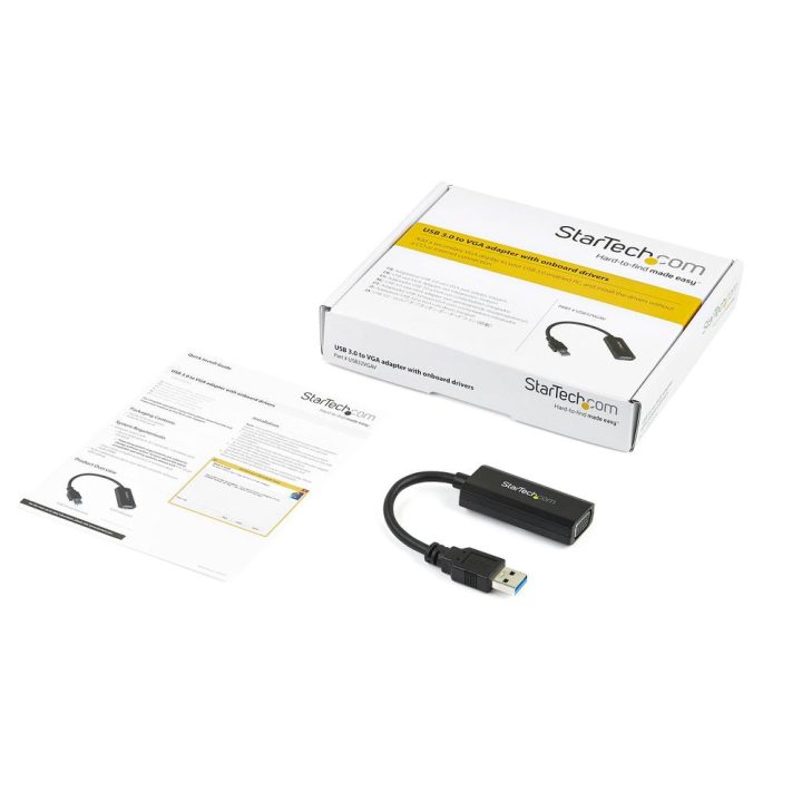 StarTech.com USB 3.0 to VGA Graphics Adapter with Built-in Drivers -…