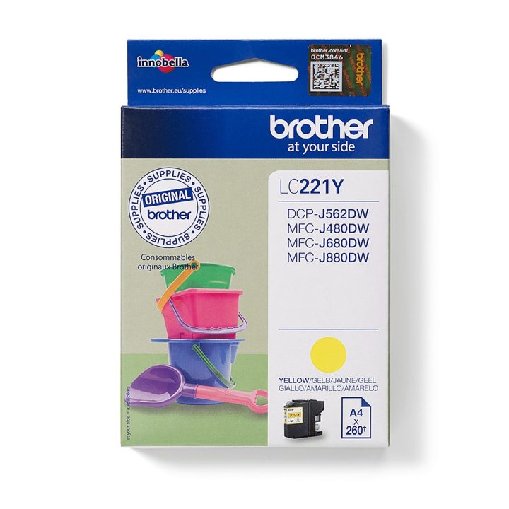 Brother LC221YBP ink cartridge 1 piece(s) Original Standard Yield…