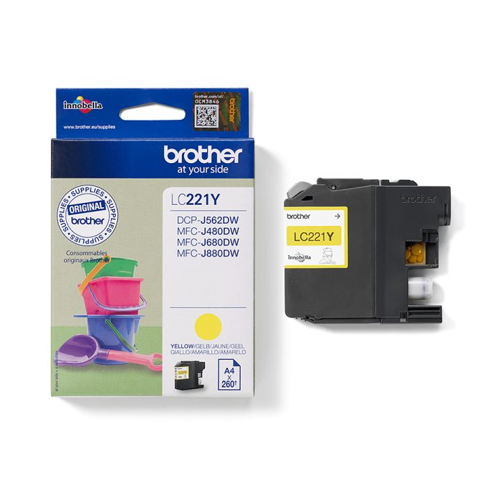 Brother LC221YBP ink cartridge 1 piece(s) Original Standard Yield…