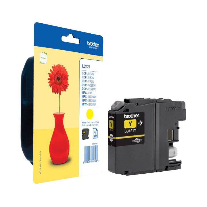 Brother LC121YBP cartucho de tinta 1 pieza(s) Original Rendimiento…