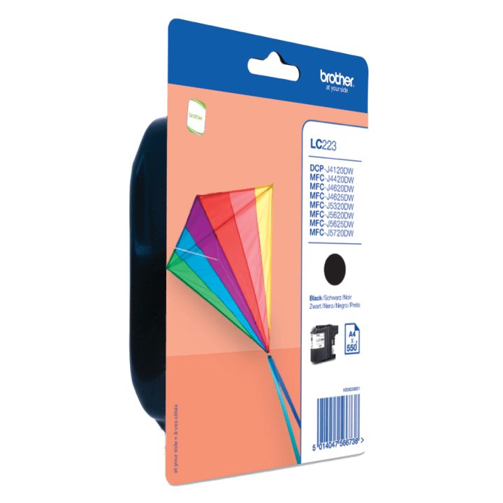 Brother LC223BKBP ink cartridge 1 piece(s) Original Black