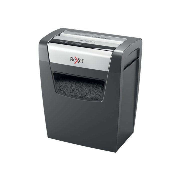 Rexel Momentum X410 Paper Shredder Cross-Cut 62 dB Black, Gray