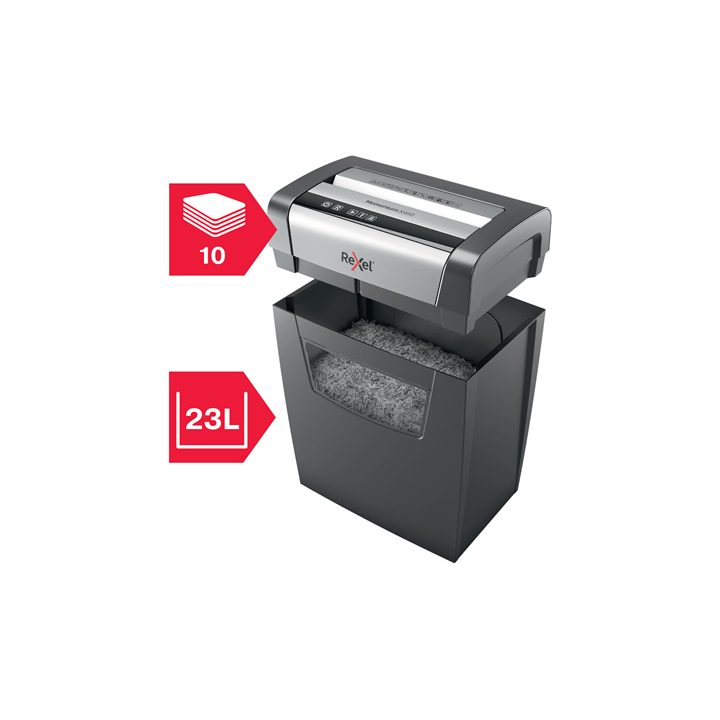 Rexel Momentum X410 Paper Shredder Cross-Cut 62 dB Black, Gray