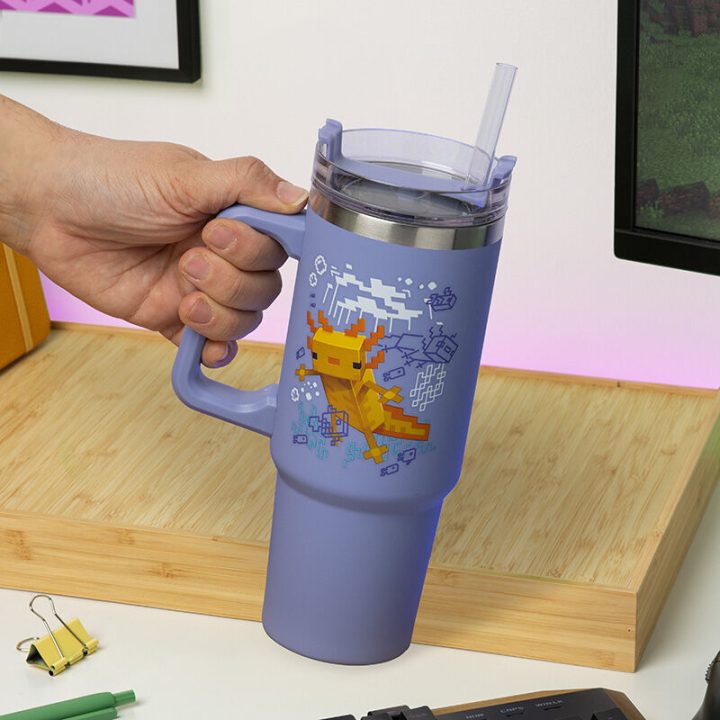 Copo térmico com palhinha Paladone Minecraft