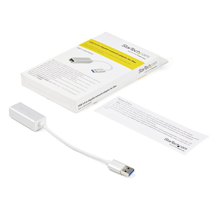 StarTech.com Gigabit Ethernet USB 3.0 Network Adapter - Silver -…
