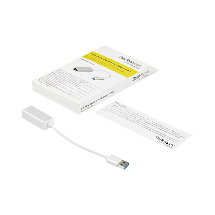StarTech.com Gigabit Ethernet USB 3.0 Network Adapter - Silver -…