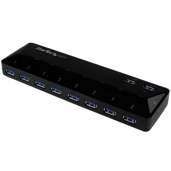 StarTech.com 10-Port USB 3.0 (5Gbps) Hub - Charging and Syncing Port…