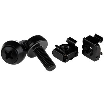 StarTech.com 50-Pack M6 12mm Screws, Square Cage Nuts and…