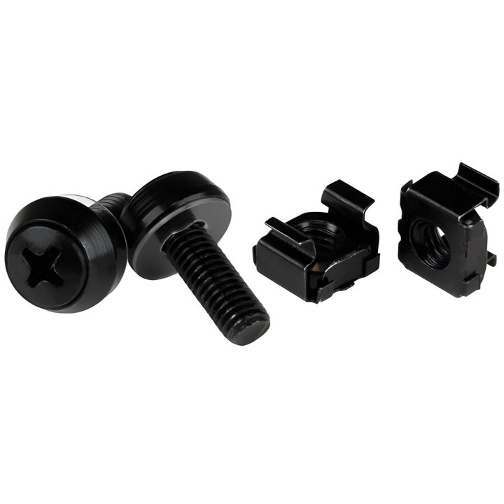 StarTech.com 50-Pack M6 12mm Screws, Square Cage Nuts and…