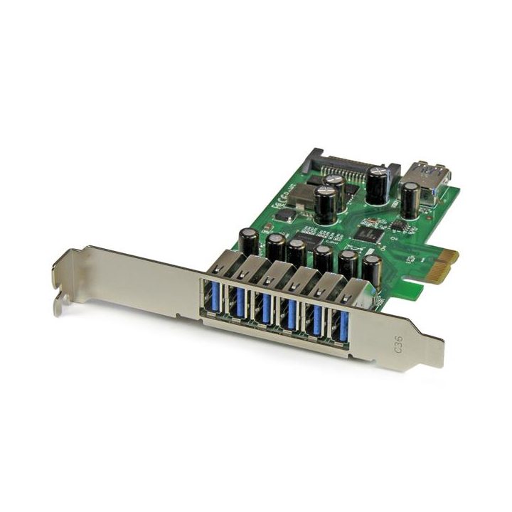 StarTech.com 7-Port PCI Express USB 3.0 (5Gbps) Card with Low or Full…