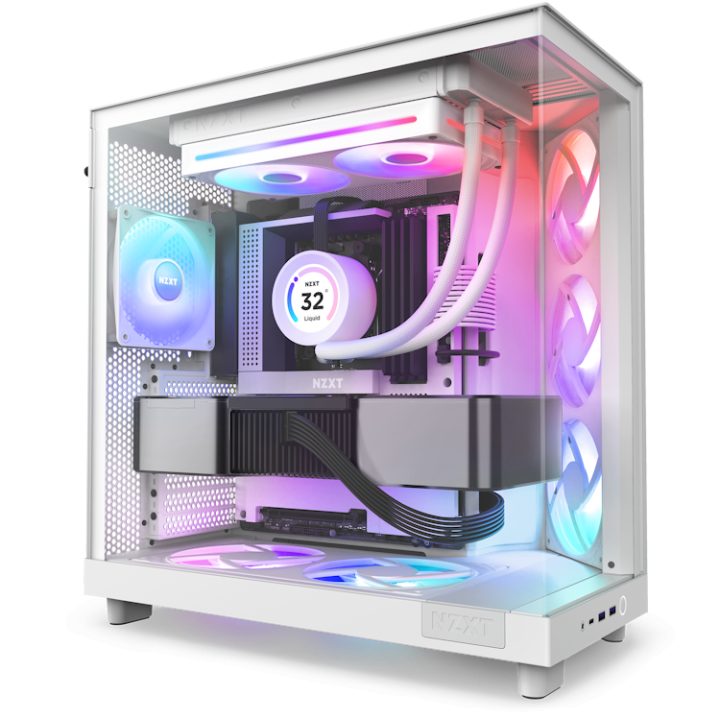 NZXT RF-U24HF-W1 PC Cooling System Computer Case Fan White