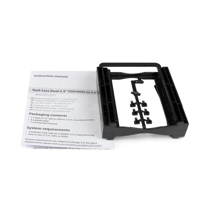 StarTech.com 2.5" HDD/SSD 2-Pack Mounting Bracket for 3.5" Bay -…
