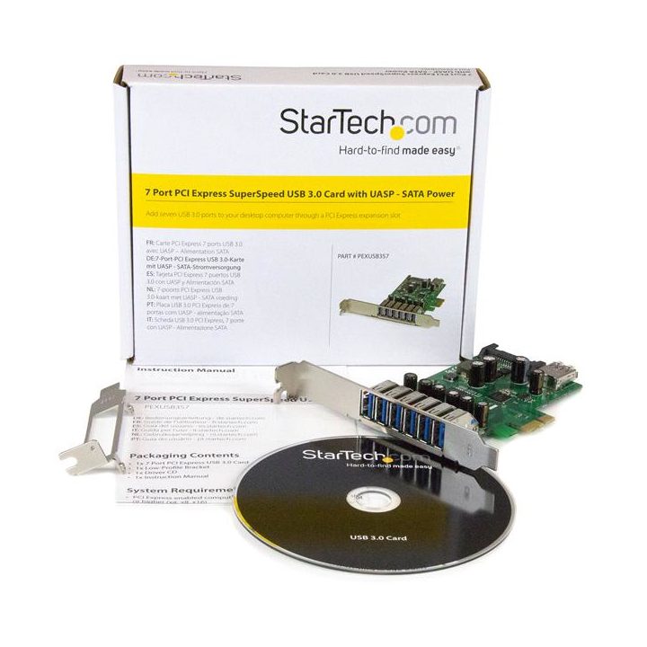 StarTech.com Adaptador de placa PCI Express de 7 portas USB 3.0…