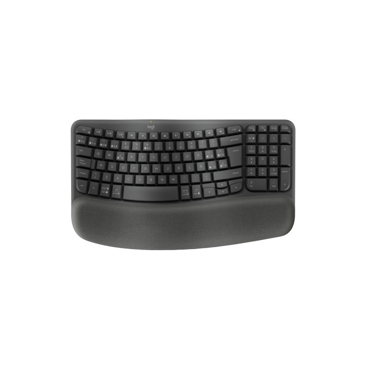 Logitech Wave Keys, teclado ergonómico sem fios com apoio de pulso…
