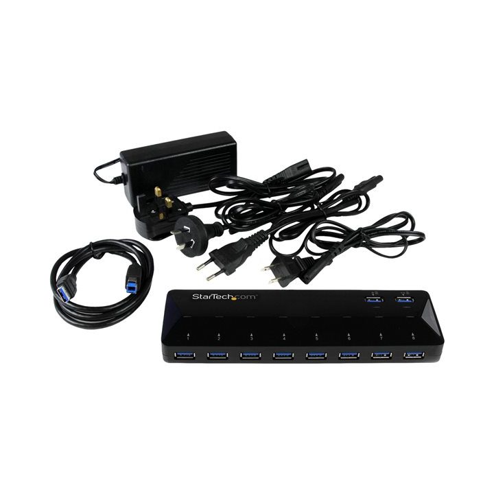 StarTech.com 10-Port USB 3.0 (5Gbps) Hub - Charging and Syncing Port…