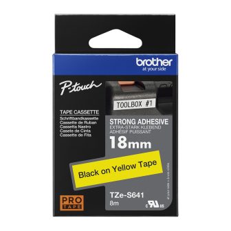 Brother TZE-S641 Label Printer Tape Black on Yellow TZ