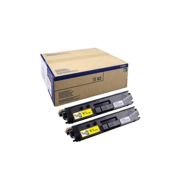 Brother TN-329YTWIN cartucho de tóner 2 peça(s) Original Amarelo