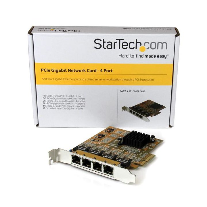StarTech.com 4-Port Gigabit Ethernet PCI Express Network Card