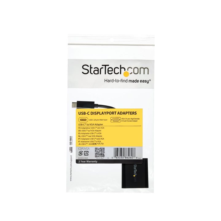 StarTech.com Adaptador USB C a VGA - Preto - 1080p - Conversor de…