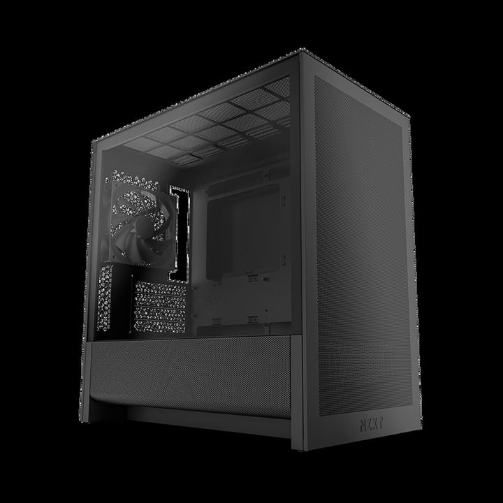 NZXT h3 flow (2025) micro-ATX mid-tower case - all black color…