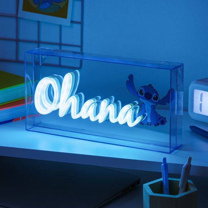 Lâmpada LED néon Paladone Stitch Ohana (PP12800LS)