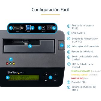 StarTech.com Apagador Autónomo USB 3.0 de 1 Baía para Discos Rígidos…