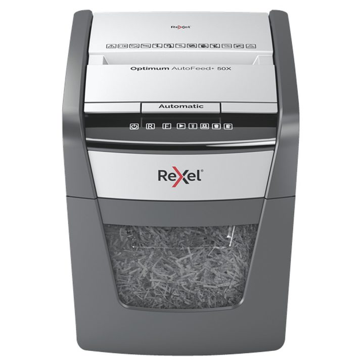 Rexel Optimum AutoFeed+ 50X Paper Shredder Cross-Cut 55 dB 22 cm…