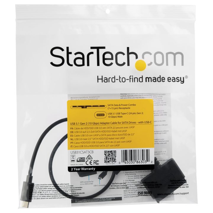 StarTech.com Cabo Adaptador USB 3.1 (10 Gbps) a SATA para unidades de…