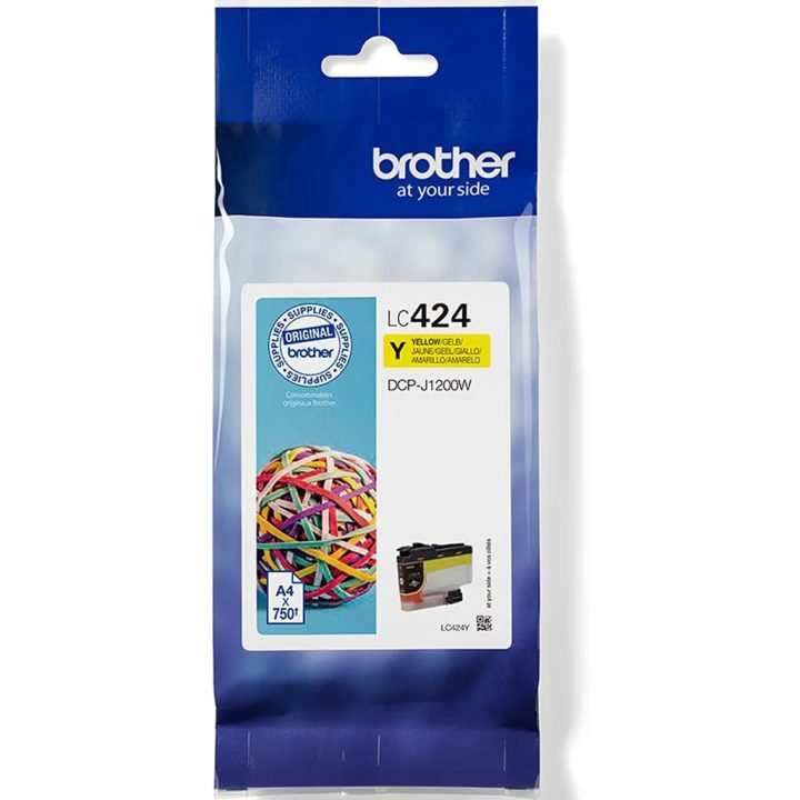 Brother LC424Y cartucho de tinta 1 pieza(s) Original Amarillo