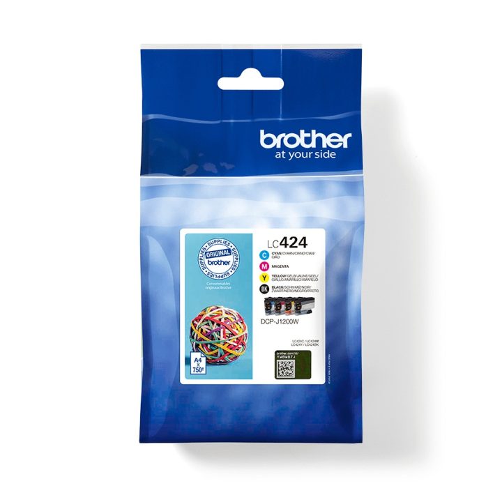 Brother LC424VAL ink cartridge 4 piece(s) Original Black, Cyan…