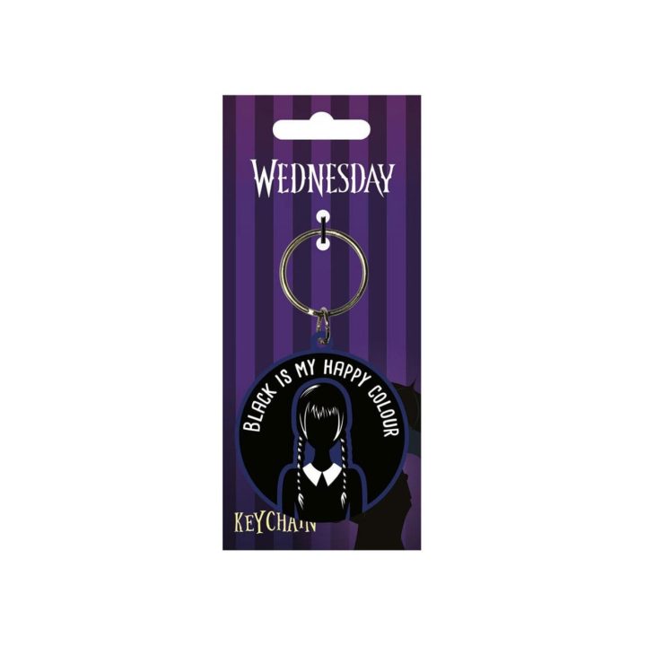 Pyramid Wednesday Addams Black Is My Happy Color Keychain (RK39475C)
