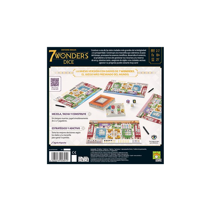 Asmodee Juego de mesa 7 wonders dice (RP7DI0101ES)