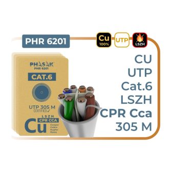 Phasak UTP Cat.6 LSZH CPR Certified (Fire Retardant) CCA Network…