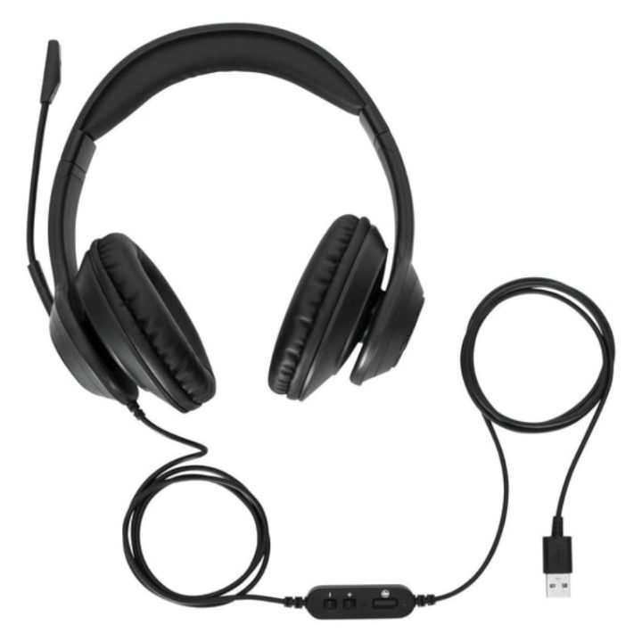 Targus AEH102GL Headset Over-Ear Wired Headband Calls/Music USB…