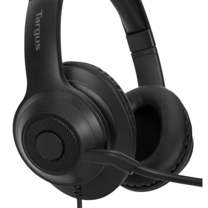Targus AEH102GL Headset Over-Ear Wired Headband Calls/Music USB…