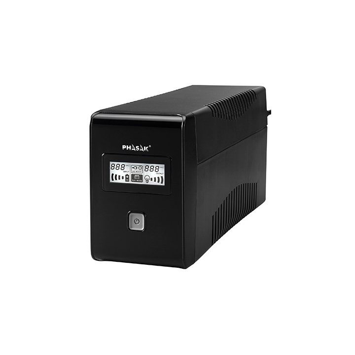 No-break Phasak 650VA interativo AVR 2xSchuko ph 9465 0.65kVA